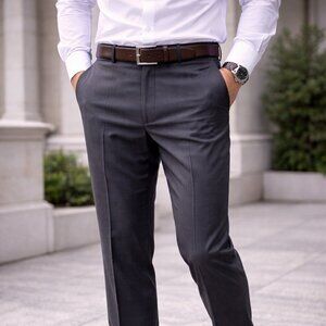 Hart Schaffner Marx Gray Wool Dress Pants – Size 40x32 (New with Tags)